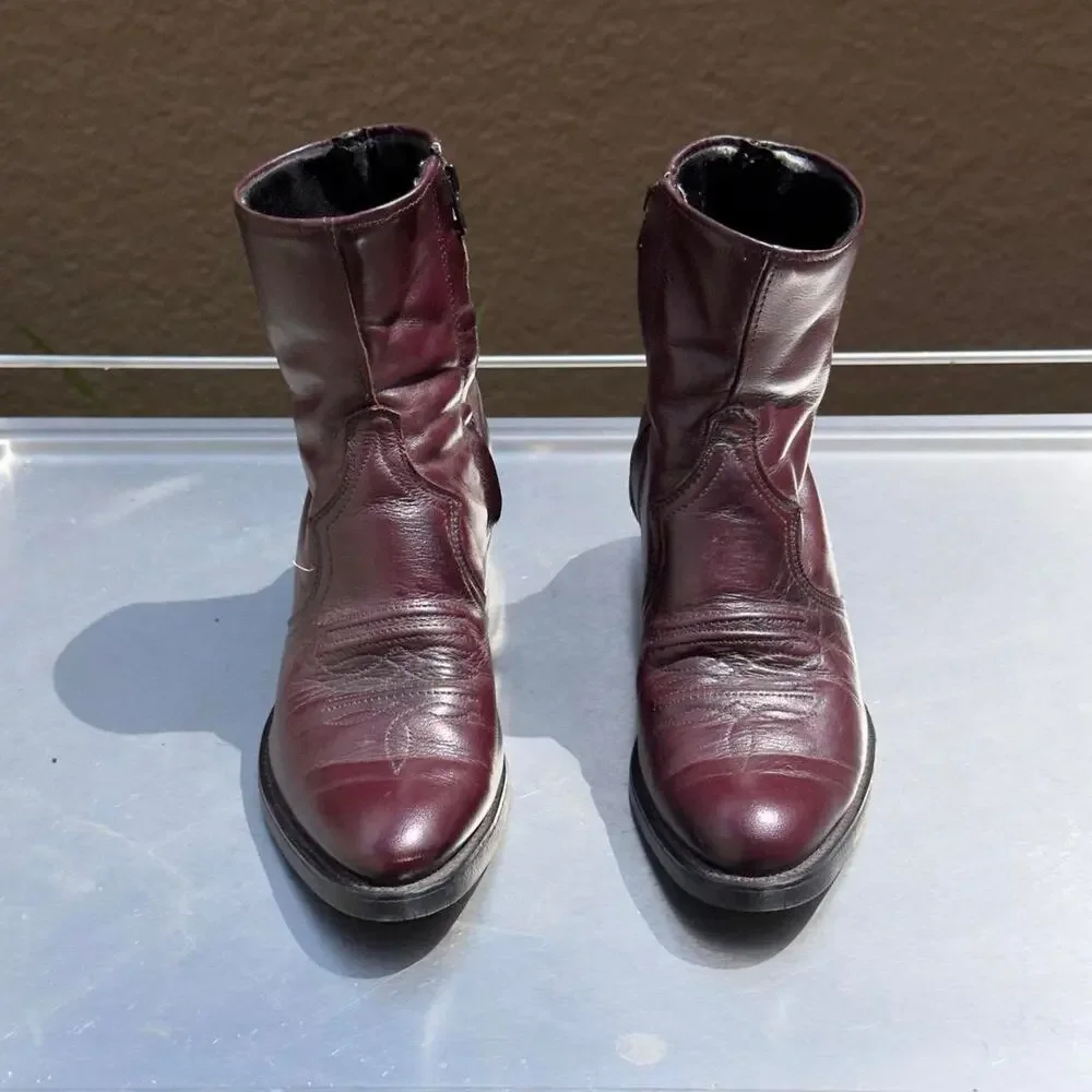 unbranded burgundy leather